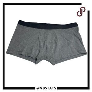 Bombas 2XL Cotton/Modal Blend Charcoal‎ Gray Trunks Underwear Black Band (NWOT)